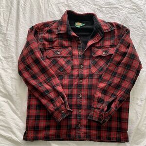 Cabela’s Men’s Plaid Flannel Jacket Size XL Tall